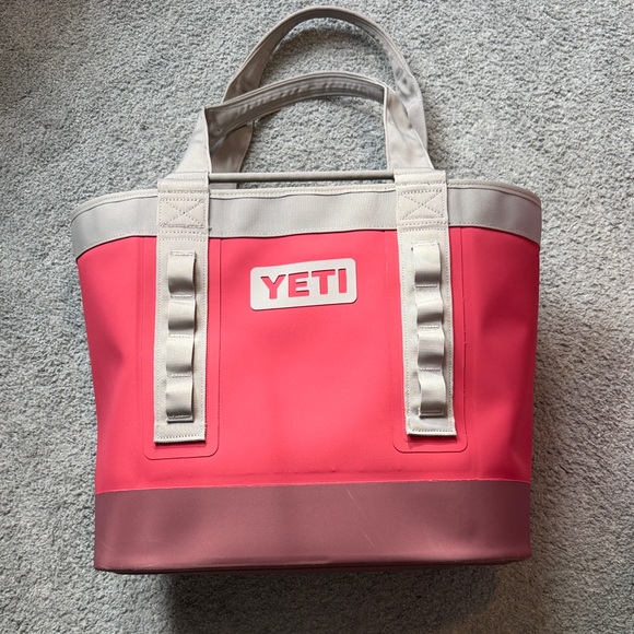 YETI Vibrant Harvest Red and Grey Tote - Picture 1 of 9